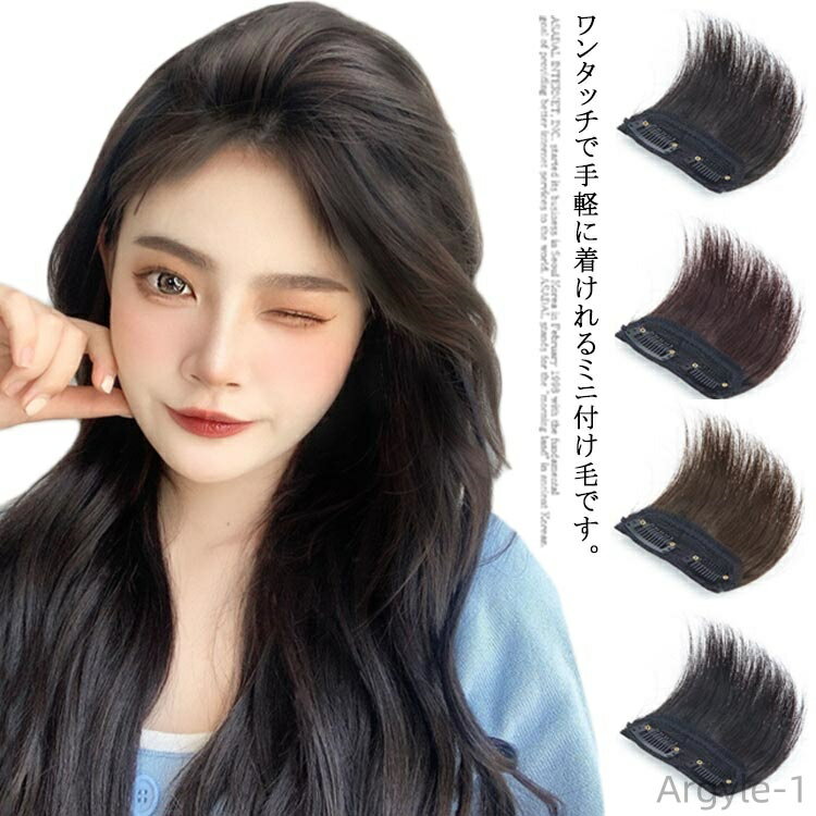 【送料無料】人毛100% ミニつけ毛 2個セット 増毛 薄毛対策 ポイントウィッグ 部分ウィッグ ウィッグ かつら つけ毛 男性 女性 兼用