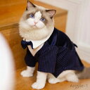 【送料無料】ペット服 猫服 タキシード 犬服 ストライプ ドッグウェア キャットウェア タキシード 結婚式 紳士服 長袖 犬服 猫服