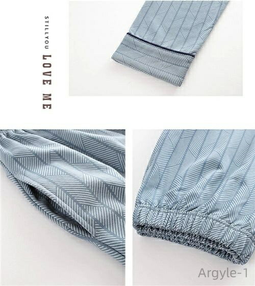 【送料無料】かわ セットアップ ギフト おしゃれ 部屋着 ナイトウェア 春 夏 長袖 Vネック 前開き 上下セット メンズ パジャマ