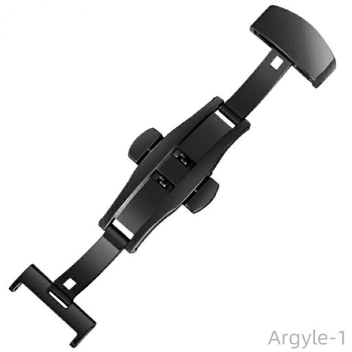 【送料無料】ゴールド ブラック 両開き 腕時計用バックル プッシュ式Dバックル シルバー Dバックル 304ステンレス ブラック