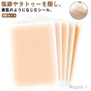 【送料無料】タトゥー隠し 傷跡隠す 色合わせセット 6枚入 シール 防水 リストカット 刺青隠す テープ ほくろ隠す 母斑隠す