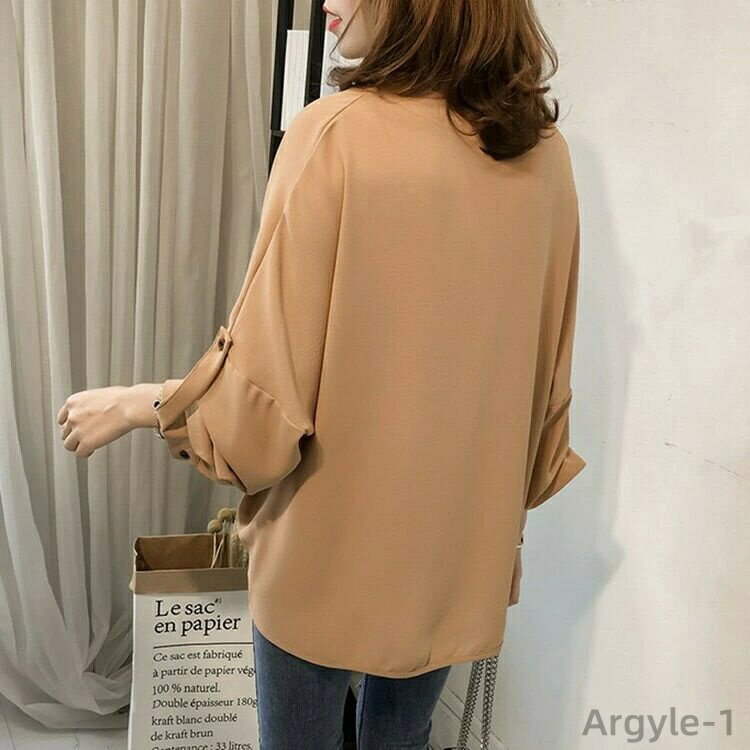 【送料無料】ロングシャツ バンドカラーシャツ スキッパーシャツ フロントクロス トップス レディース タイフロントシャツ ブラウス