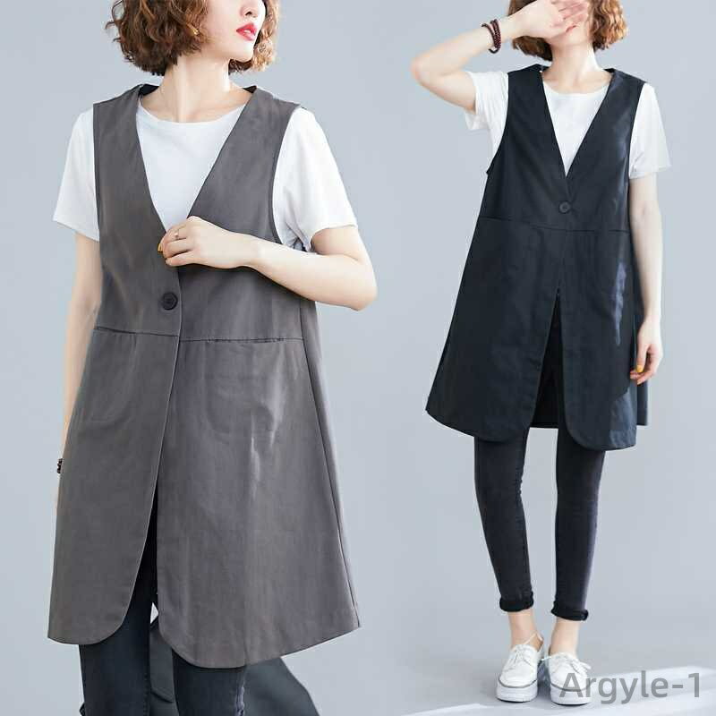 【送料無料】ノースリーブ カーディガン ファッション シンプル チョッキ 秋通勤大きいサイズゆったりベストアウター休着痩せ春夏ゆったり