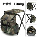 【送料無料】椅子付き ミリタリー バーベキュー キャンプ 運動会 行列 アウトドア リュックサック 椅子 折りたたみ リュックチェア