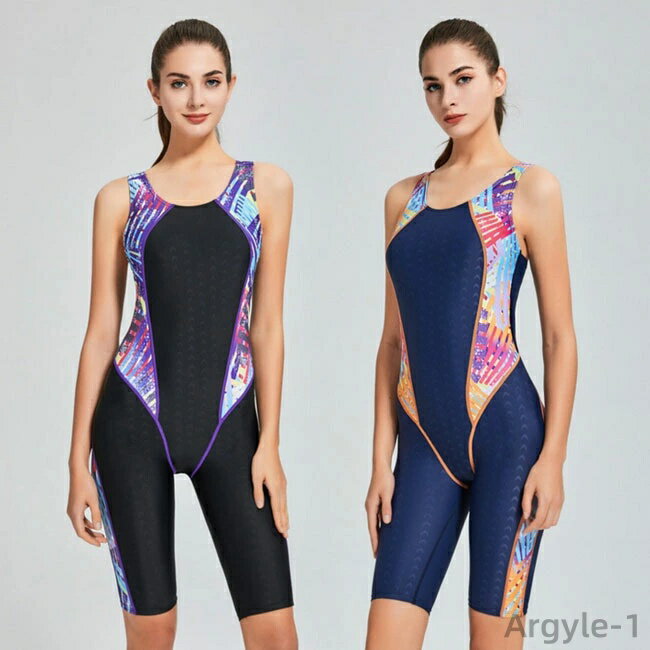 【送料無料】レディース スイムウェア スクール水着 競泳水着 ハーフスパッツ 練習用 ブラカップ付き