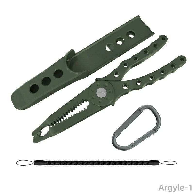 【送料無料】釣り道具 カラビナ付き 握りやす 滑り止め 軽量 フィッシングプライヤー 魚つかみ ワニグリップ フィッシュグリップ