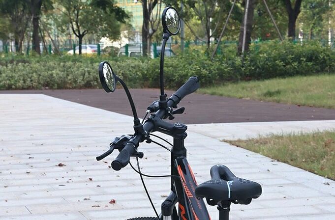 送料無料 自転車用ミラー 1ペア 計2個 バックミラー サイドミラー サイクルミラー ...