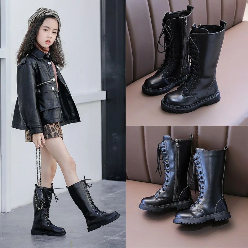 ブーツ キッズ アップロングブーツ　女の子 ショートブーツ ブーティ 子供靴 レー...