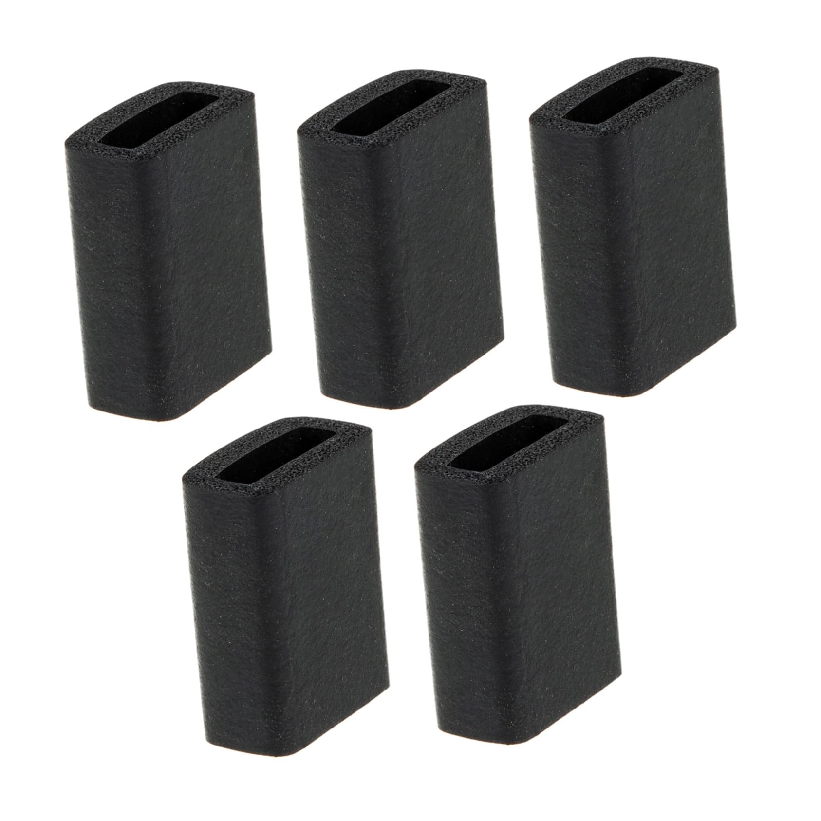 5-Pack Simple Finger Support Grip Cushions for Saxophones - Instrument Accessory - Black
