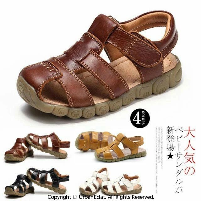 樂天商城 - 子供サンダル/女の子/男の子/キッズ/女児サンダル/男児サンダル/レザー/牛革/フォーマル/結婚式/発表会