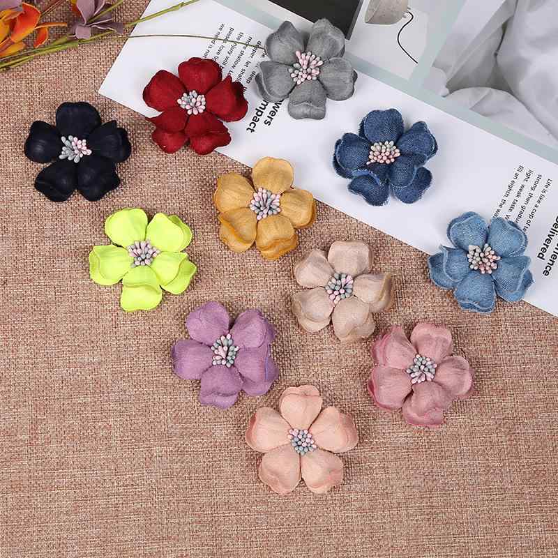 樂天商城 - DIY ブローチ 材料 ヘアアクセサリー パーツ 二層 手作り 花帯 花芯 花 形状定め アクセサリー 部品 創造的 クラフト キット 装飾 花モチーフ 手工芸 アクセント
