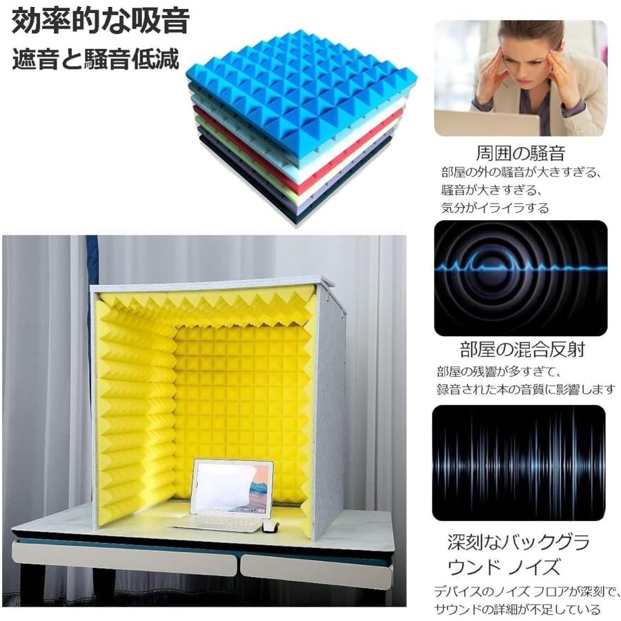 防音ブース 簡易防音室 防音ボックス 防音シート 防音壁 卓上吸音ボックス 1人用 ...