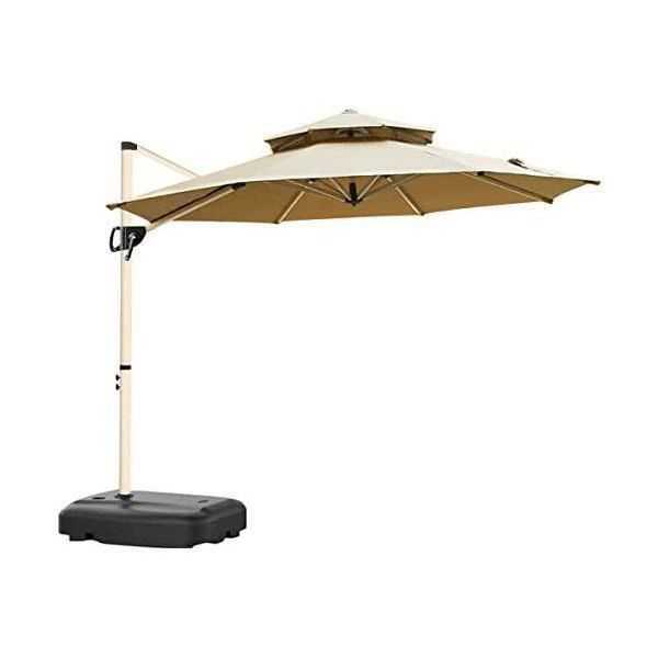 ガーデンパラソル パラソル 大型 風に強い (約)直径220cm-300cm UVカット 撥水 角...