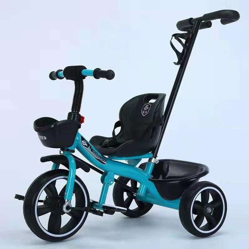 アーガイルの三輪車 押し車 かじ付 子供用三輪車 手押し棒 2歳から7歳まで 手押し棒付き 軽量 フォームホイール付き 手押し棒付き 折りたたみ ハンドル 組立簡単 バイク｜アングル2