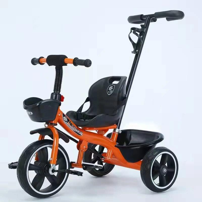 アーガイルの三輪車 押し車 かじ付 子供用三輪車 手押し棒 2歳から7歳まで 手押し棒付き 軽量 フォームホイール付き 手押し棒付き 折りたたみ ハンドル 組立簡単 バイク｜アングル3