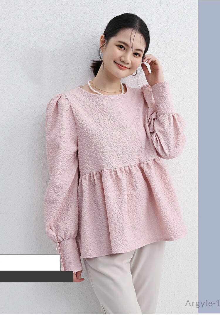 【送料無料】レディース ブラウス 長袖 チュニック ゆったり おしゃれ カジュアル シンプル かわいい お洒落 カジュアルTシャツ 20代 30代 40 3