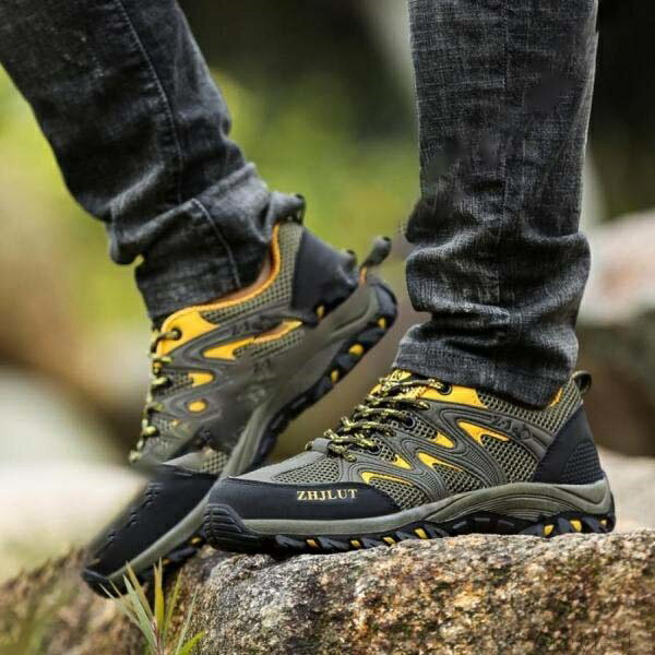 【送料無料】メンズ 歩きやすい ローカット アウトドアシューズ レディース ハイキングシューズ 防滑 通気 クッション性 登山靴 大きいサイズ