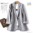 【送料無料】テーラード ジャケット スーツ アウター コート ブレザー トップス 秋服 春服 Vネック 長袖 フォーマル ゆったり エレガント オ