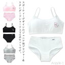 【送料無料】キッズブラ 上下セット パッド ノンワイヤー ハーフトップ パンティー キッズブラ ファーストブラ ジュニアブラ カップ付き ジュ