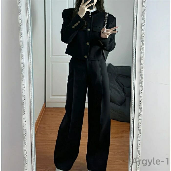 セットアップ レディース 上品 おしゃれ 春秋 風 カジュアル ウール チェック スカート 初秋 2点 セット