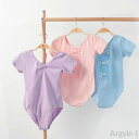 【送料無料】バレエ レオタード ジュニア 子供 綿 コットン スカートなし 半袖 背中 可愛い リボン おしゃれ バレエレオタード レッスン着 練習着 子供用 ...