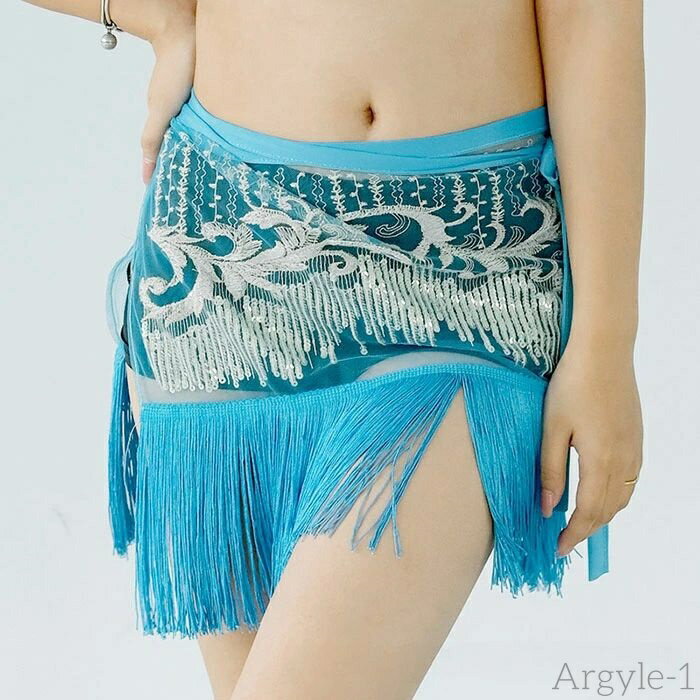 【送料無料】ベリーダンス衣装 ヒップスカーフ スパンコール 刺繍 フリンジ 華やか ベリーダンス衣装 スカーフ 腰巻き ダンス アクセサリー 小物 キラキラ お...