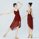 【送料無料】ダンス 衣装 キャミワンピース バレエ スカート 星屑 キラキラ メッシュ ロング丈 スカート スリット入り レディース ダンス衣装 おしゃれ レッ...