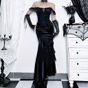 【送料無料】ベロアスカート ストレッチ レディース ロングスカート ベロア マーメイドスカート 無地 マキシ丈スカート タイトスカート 花モチーフ 美脚 美シル...