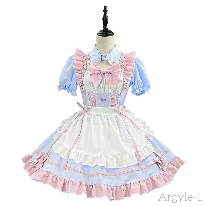 【送料無料】ハロウィン コスプレ レディース 可愛いリボン メイド 仮装 衣装 半袖 ワンピース 女性 かわいい ハロウィンコスプレ ワンピース レディース 大...