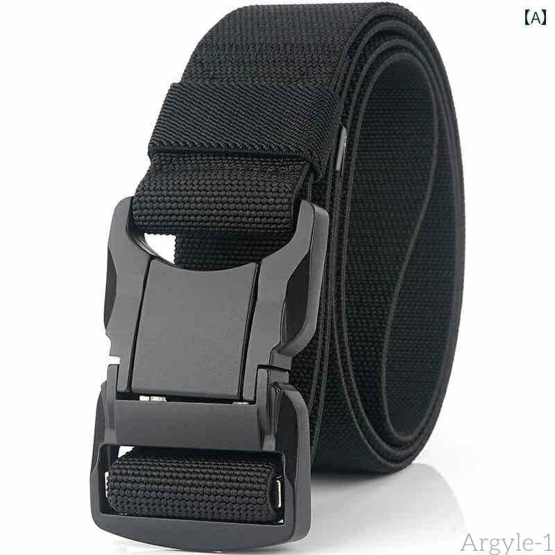 【送料無料】ベルト メンズ カジュアル キャンバス 布 ミリタリー おしゃれ ナイロン アルミ 合金 ブラック グレー ブラウン ガチャベルト