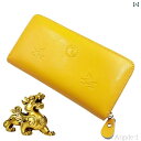 【送料無料】長財布 メンズ レディース ラウンドファスナー カードホルダー レザー 革 クラッチバッグ レトロ おしゃれ イエロー