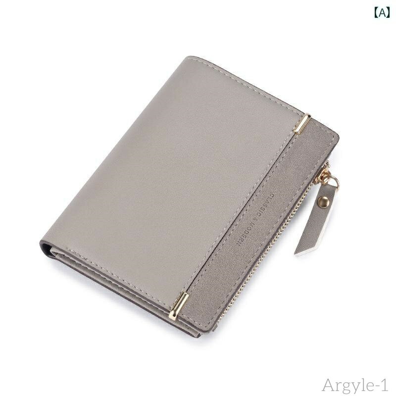 【送料無料】財布 二つ折り レディース ウォレット 小銭入れ コンパクト 薄手 ジッパー シンプル カードホルダー クロコダイル柄 グレー レッド ブルー