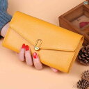 【送料無料】長財布 レディース ウォレット 小銭入れ レトロ おしゃれ 多 レザー 革 大容量 カードホルダー 携帯電話 収納 イエロー レッド ブラウン