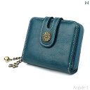 【送料無料】財布 二つ折り レディース ウォレット 小銭入れ コンパクト レトロ おしゃれ 多 小さめ ジッパー カードホルダー 赤 青 黒