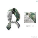 【送料無料】スカーフ 春 レディース 小さめ 正方形 薄手 風よけ 日焼け防止 ファッション 小物 大人 上品 緑 青 おしゃれ 油絵風 プリント