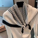 【送料無料】スカーフ おしゃれ レディース ストール 秋冬 韓国 ファッション ストライプ 夏 ショール 大きめ 正方形 プリーツ ホワイト