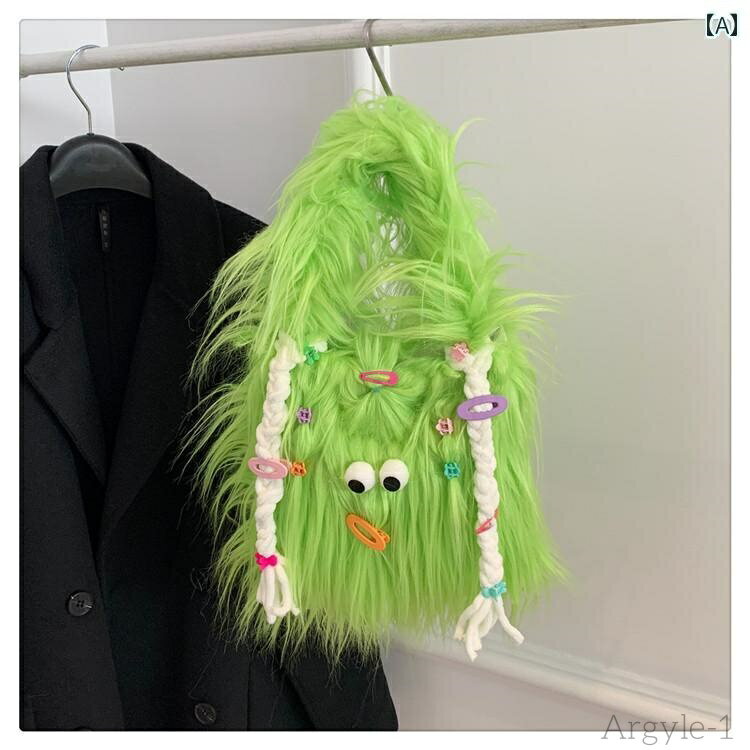 【送料無料】かわいい バッグ キッズ 女の子 レディース 普段使い モンスター ぬいぐるみ 大容量 ハンド ショルダートート