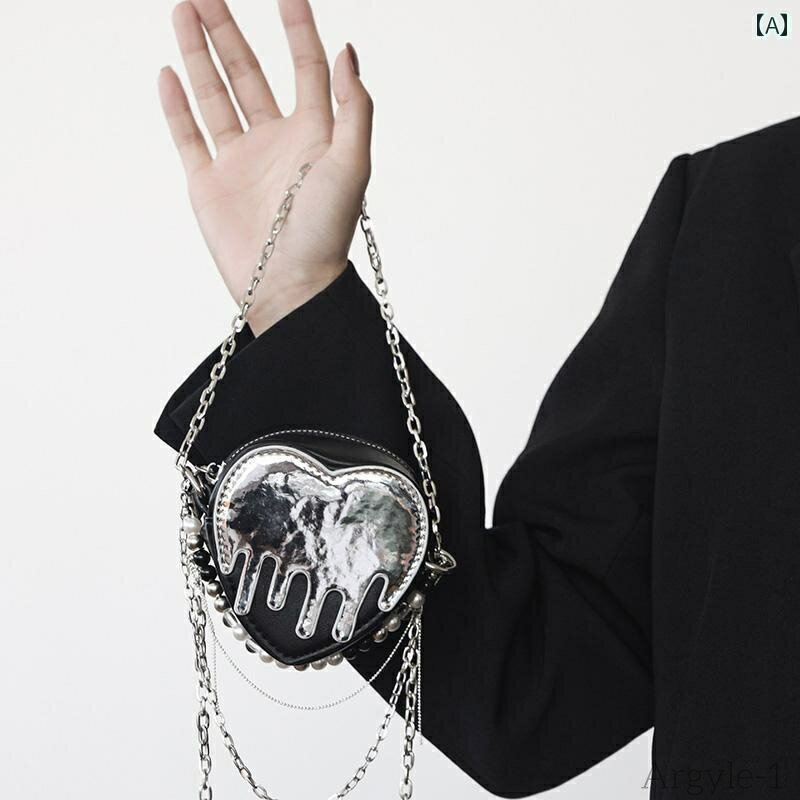 【送料無料】レディース バッグ 普段使い パール チェーン スモール ビーズ ファッション フラッシュ 編組 愛 シングル ショルダー メッセンジャー