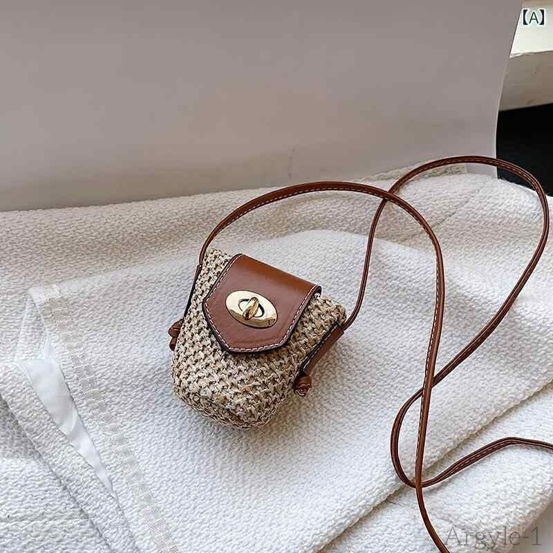 【送料無料】レディース バッグ 普段使い フランス 春夏 織り クロス ボディバッグ ストロー ビーチ