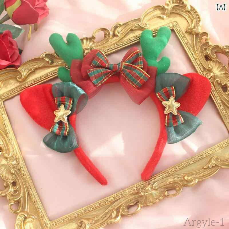 【送料無料】ロリータ ファッション コスプレ ヘアアクセサリー かわいい ガーリー クリスマス 鹿角 ヘア アクセサリー 鹿 カチューシャ クリスマス サイド