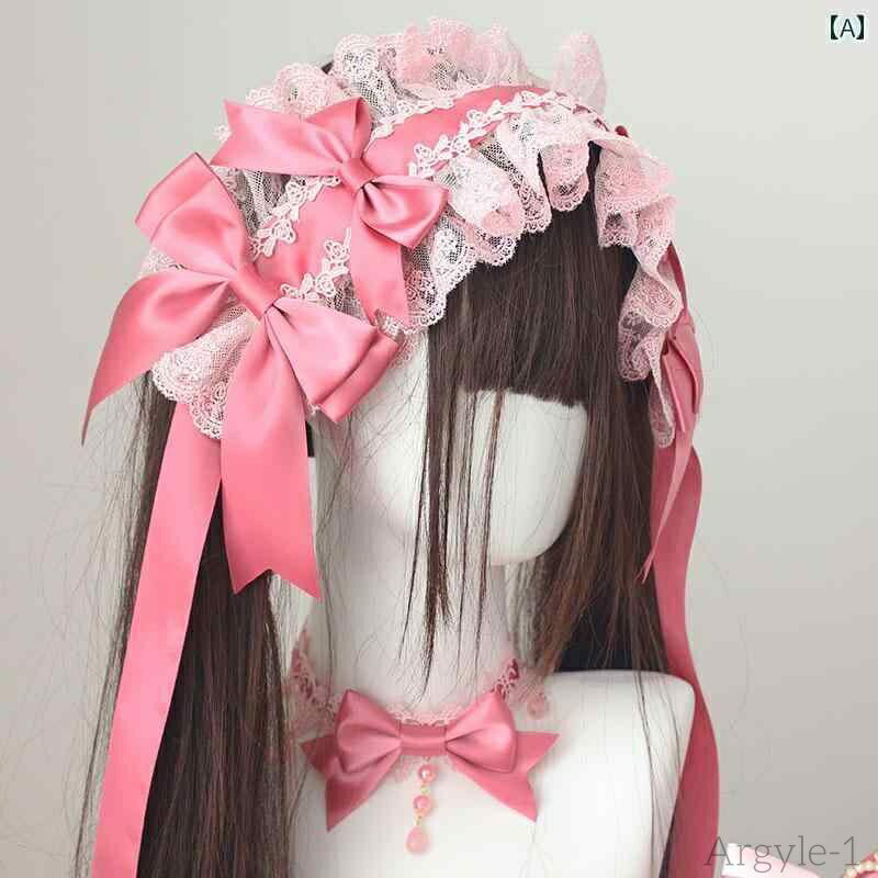【送料無料】ロリータ ファッション コスプレ ヘアアクセサリー かわいい ガーリー 起毛 ケーキ 由来 小物 カチューシャ ヘア フープ ネック チェーン サイ...