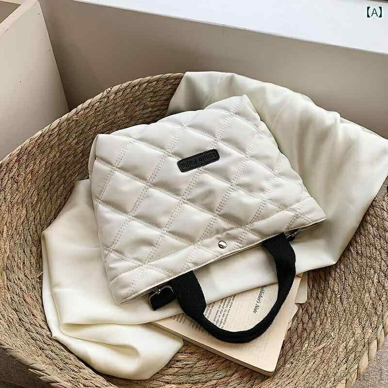 【送料無料】レディース バッグ 普段使い ファッション シンプル トレンディ 菱形 ポータブル バケット カジュアル ショルダー クロス ボディバッグ