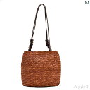 【送料無料】レディース バッグ 普段使い 韓国 手織り 大容量 ストロー ショルダー ポータブル バケツ ビーチ