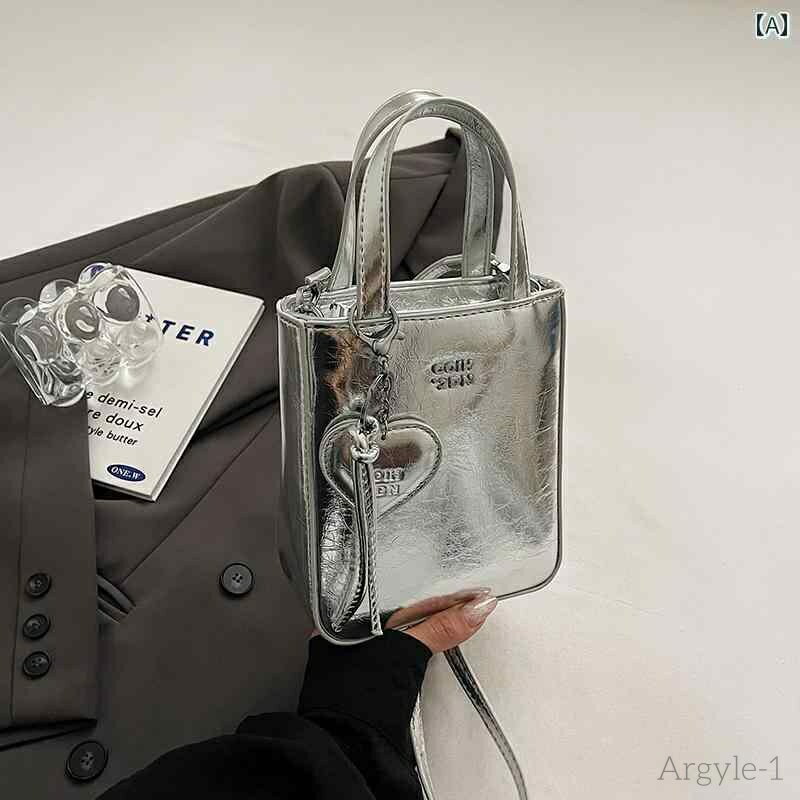 【送料無料】レディース バッグ 普段使い 夏 シンプル ショルダー トレンド カジュアル 光沢 携帯電話