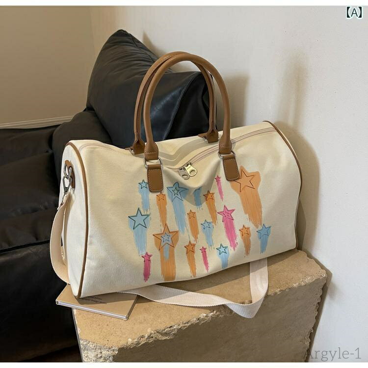 【送料無料】レディース バッグ 普段使い 大容量 キャンバス ファッション 短期 旅行 軽量 涼しい 涼しい 荷物 ポータブル 外出 旅行 ヨガ フィットネス