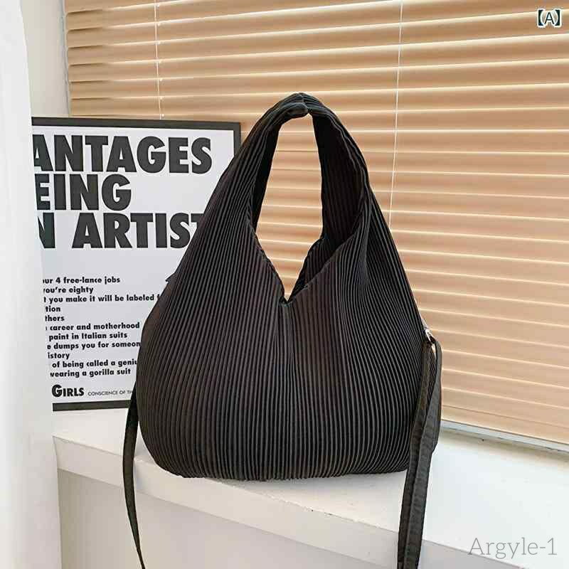 【送料無料】レディース バッグ 普段使い 大容量 カジュアル プリーツ ナイロン 布 クロス ボディバッグ ショルダートート