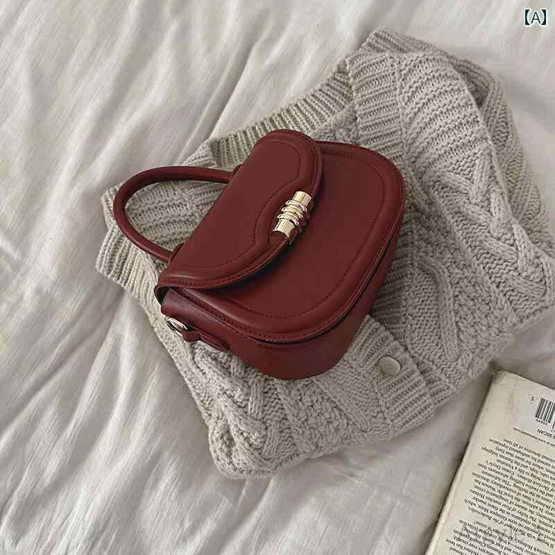 【送料無料】レディース バッグ 普段使い 手持ち 赤 秋冬 サドル シングル ショルダー クロス ボディバッグ ウェディング