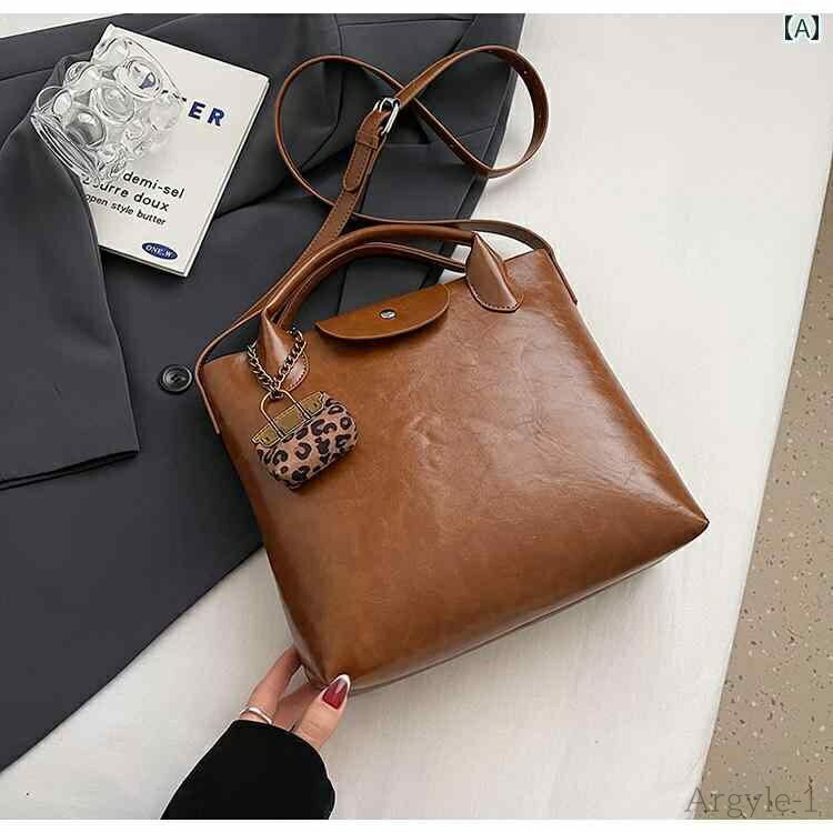 【送料無料】レディース バッグ 普段使い 秋冬 小さめ ハンドバック ファッション クロス ボディバッグ レトロ ワックス レザー ブリーフ ケース