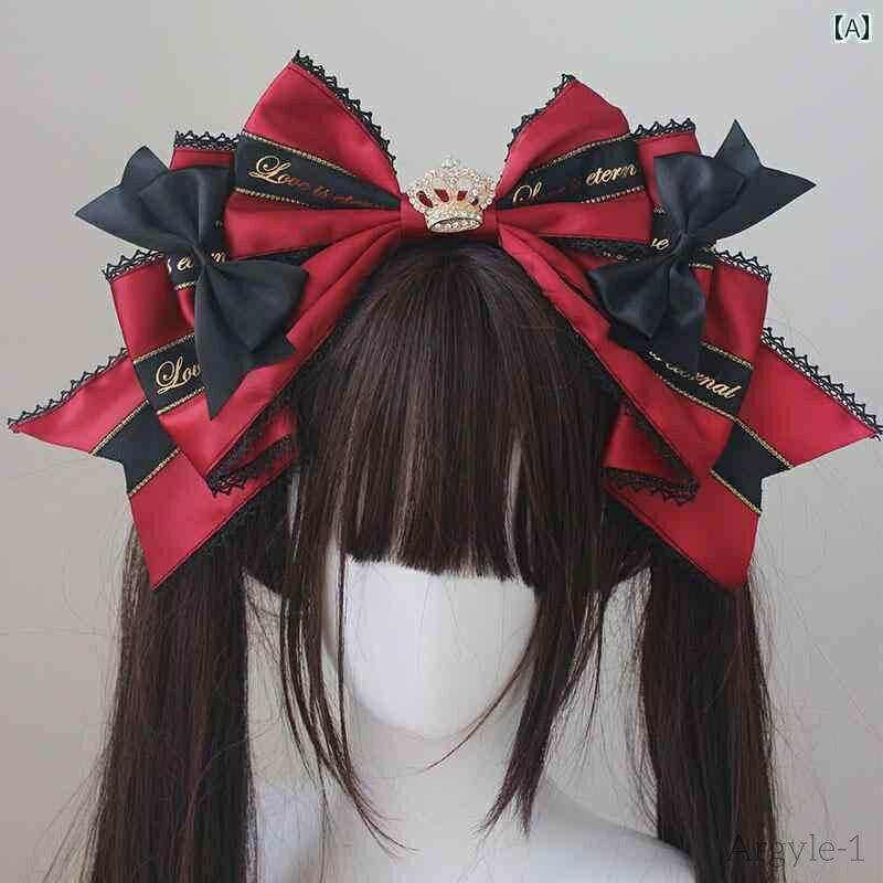 【送料無料】ロリータ ファッション コスプレ ヘアアクセサリー かわいい ガーリー フル カラー ドリーム リボン カチューシャ アクセサリー ゴージャス