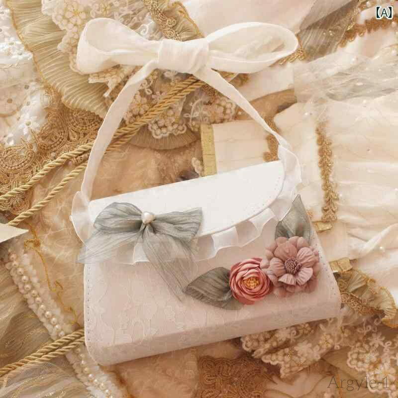 【送料無料】レディース バッグ ロリータ コスプレ かわいい ガーリー 牧歌 風 レース 少女 森 風 快適 フラワー クロス ボディ ショルダー ハンドバッグ